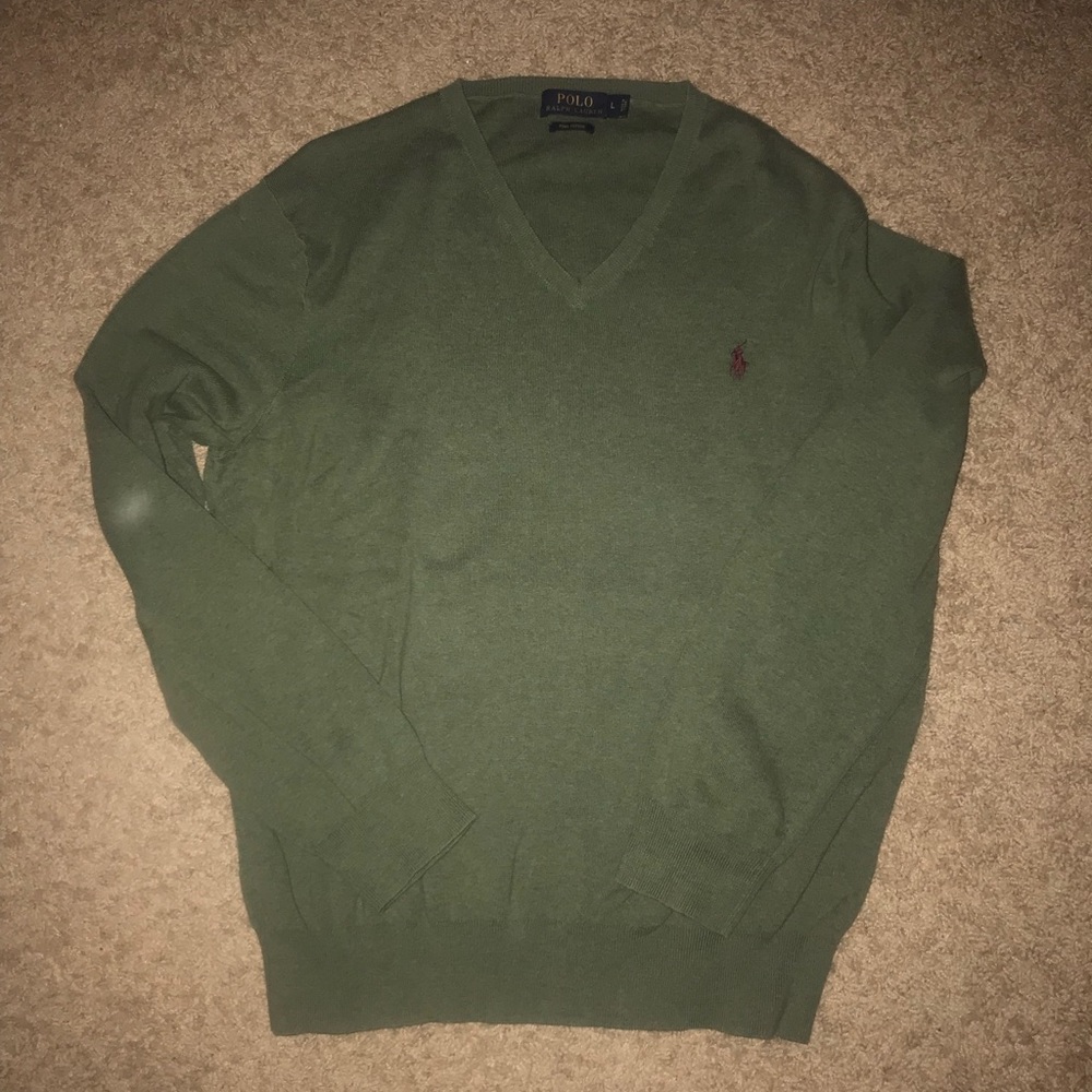 Polo by Ralph Lauren V-Neck Sweater Size Large